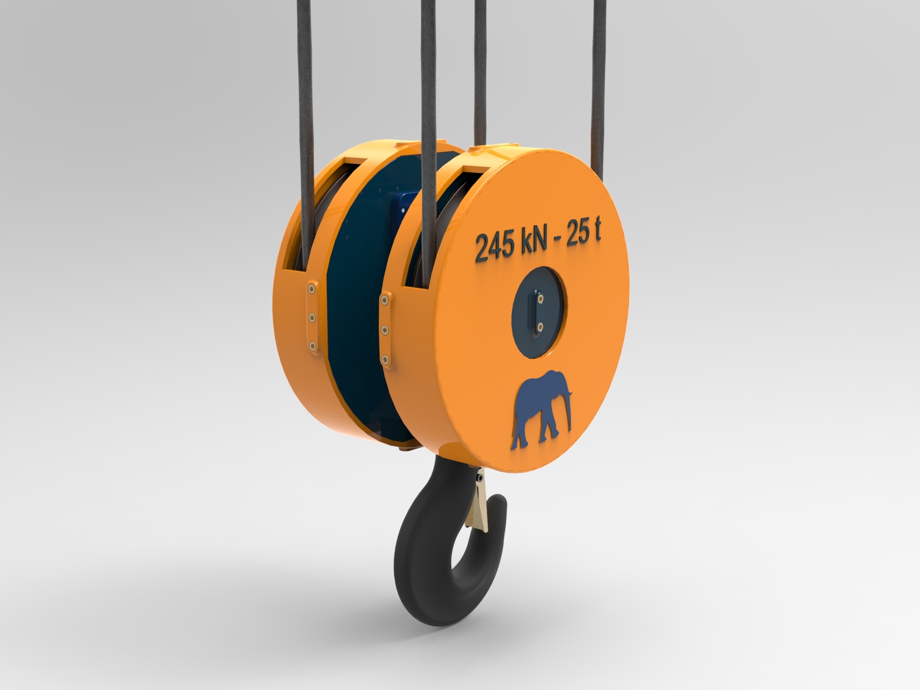 25T起重机吊钩吊具数模3D图纸 STEP格式